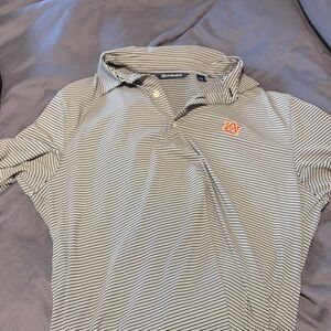 Auburn Men's Striped Polo Shirt - Cutter& Buck